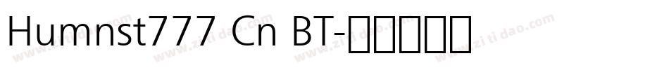 Humnst777 Cn BT字体转换